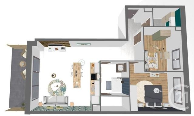 Appartement F3 à vendre - 3 pièces - 74.66 m2 - VALDAHON - 25 - FRANCHE-COMTE - Century 21 Avenir Immobilier