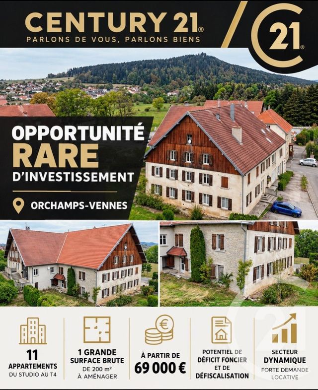 Appartement F3 à vendre - 3 pièces - 51.19 m2 - ORCHAMPS VENNES - 25 - FRANCHE-COMTE - Century 21 Avenir Immobilier